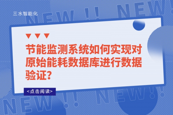 節(jié)能監(jiān)測(cè)系統(tǒng)如何實(shí)現(xiàn)對(duì)原始能耗數(shù)據(jù)庫(kù)進(jìn)行數(shù)據(jù)驗(yàn)證？